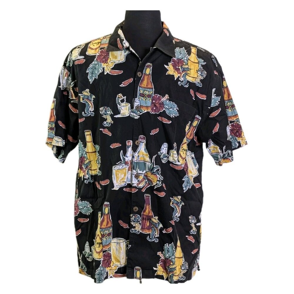 Blue Water Wear Camp Shirt Cocktails Tequila Fish Margarita